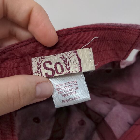 Babe Lashes Slideback Hat Red OS Adjustable Embroidered So American Heritage - Picture 7 of 7